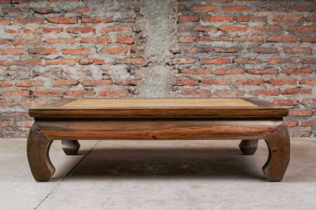 Mesa de Centro Madera y Rattán