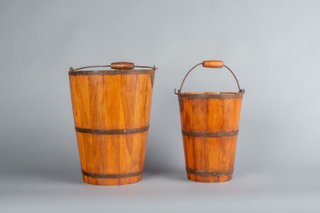 Baldes Madera Natural y Metal