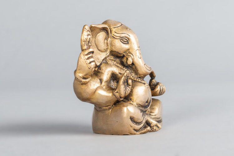 Ganesh Escribano de bronce - Imagen 2