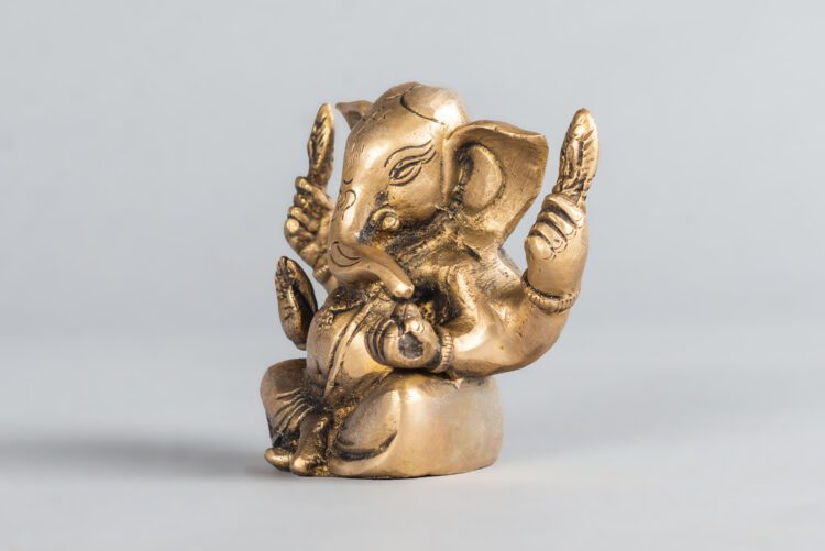 Ganesh Escribano de bronce - Imagen 3